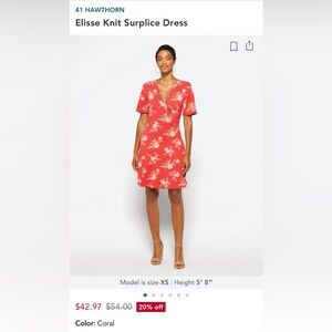 Elisse Knit Surplice Dress